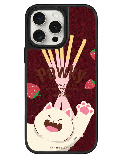 iPhone Leather Grip - Pawky Cat