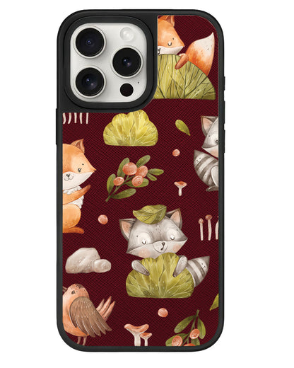 iPhone Leather Grip - Racoon & Friends