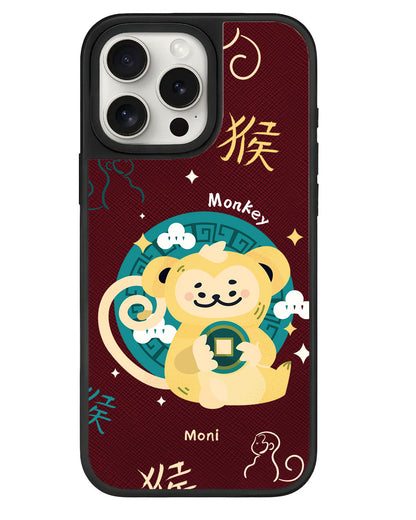 iPhone Leather Grip - Monkey (Shio / Chinese Zodiac)