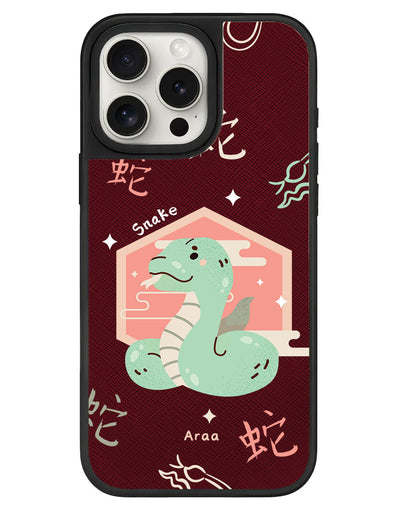 iPhone Leather Grip - Snake (Shio / Chinese Zodiac)