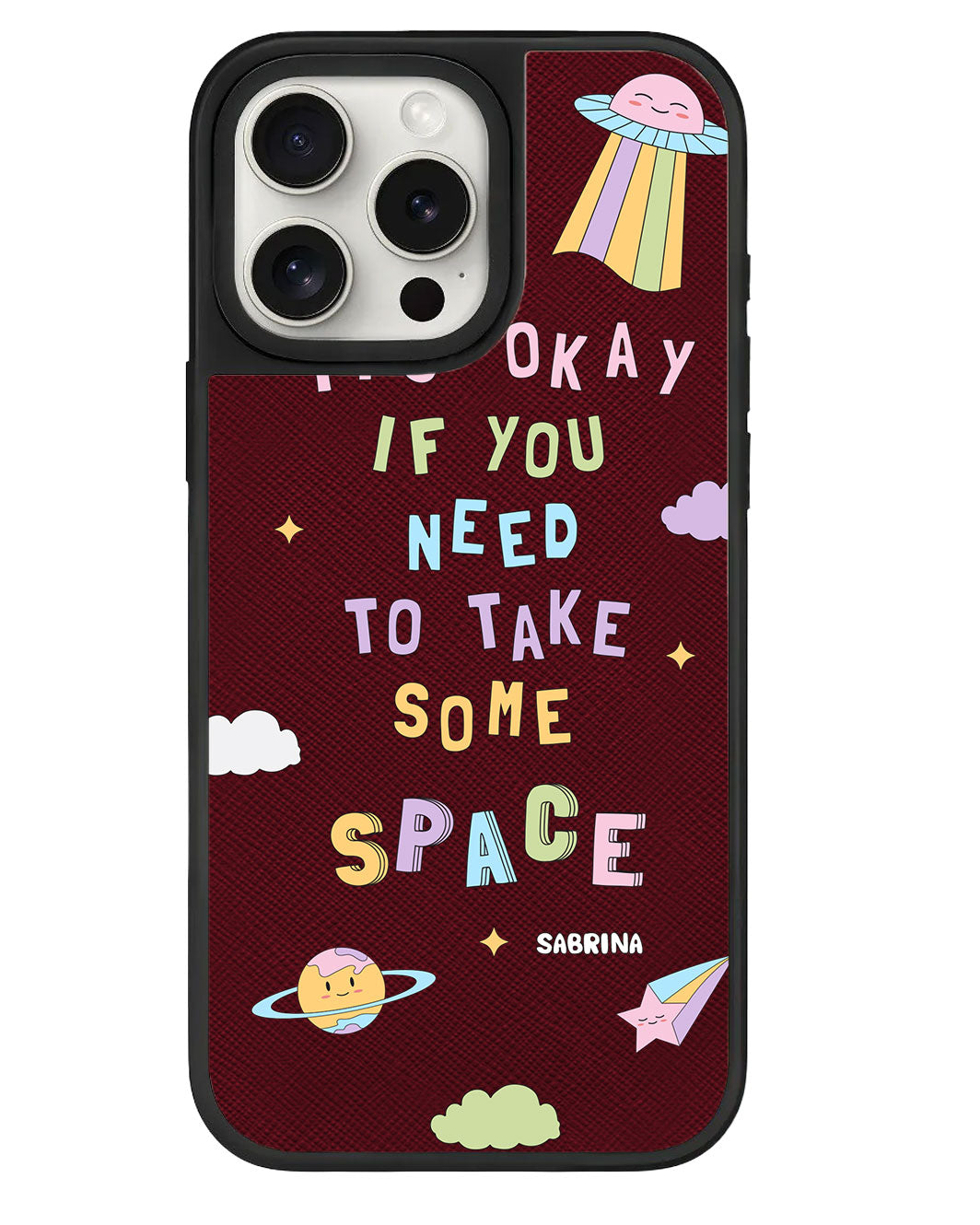 iPhone Leather Grip Case - Space