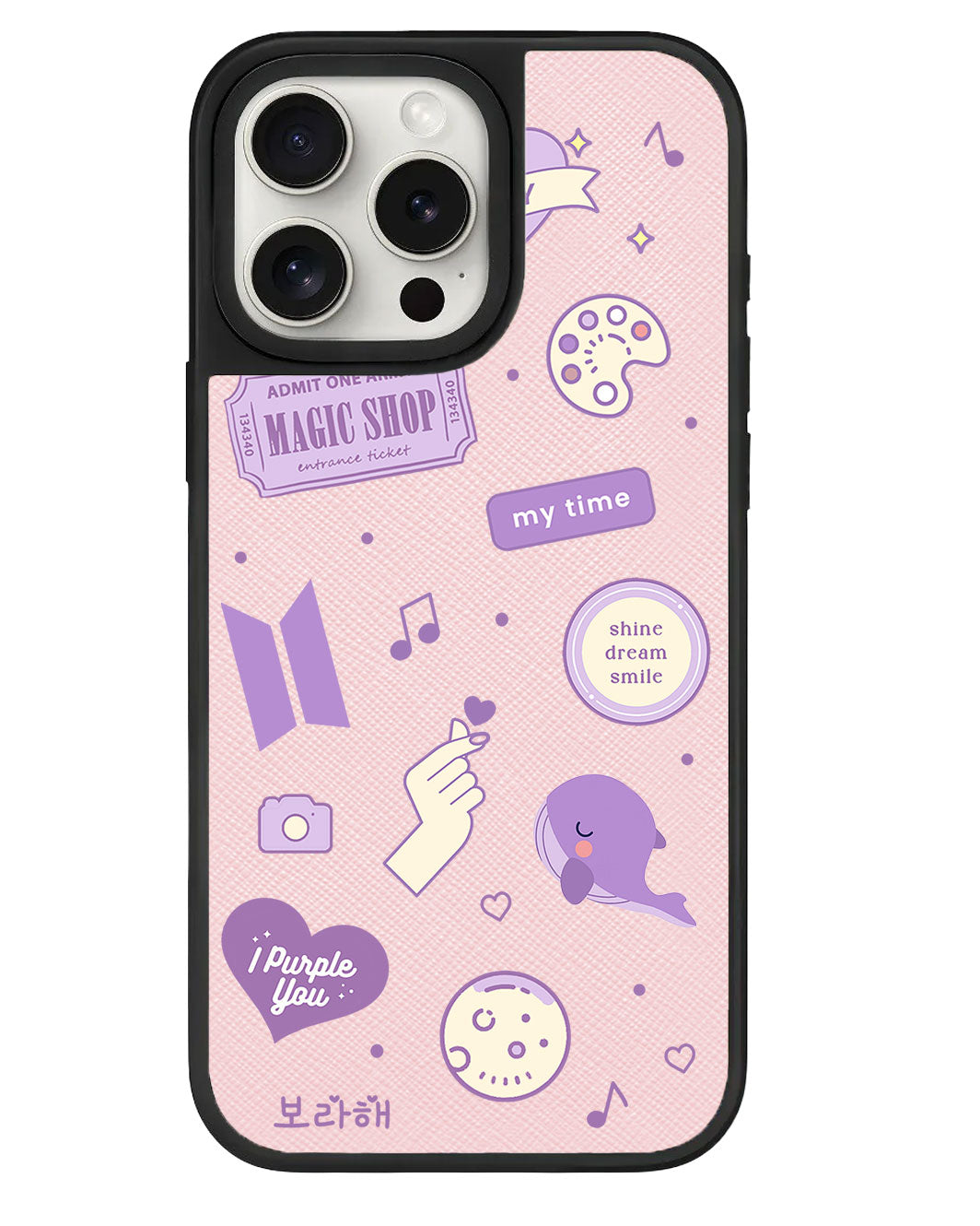 iPhone Leather Grip - BTS Sticker Pack