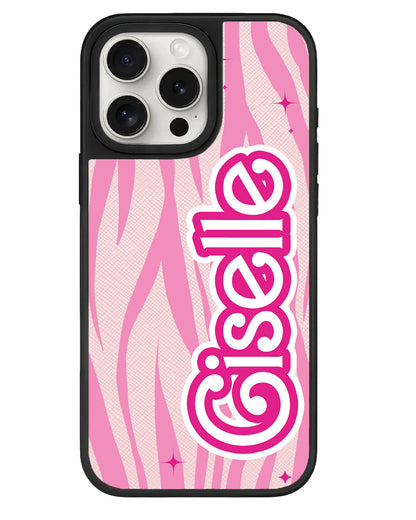 iPhone Leather Grip - Barbie Zebra Pattern