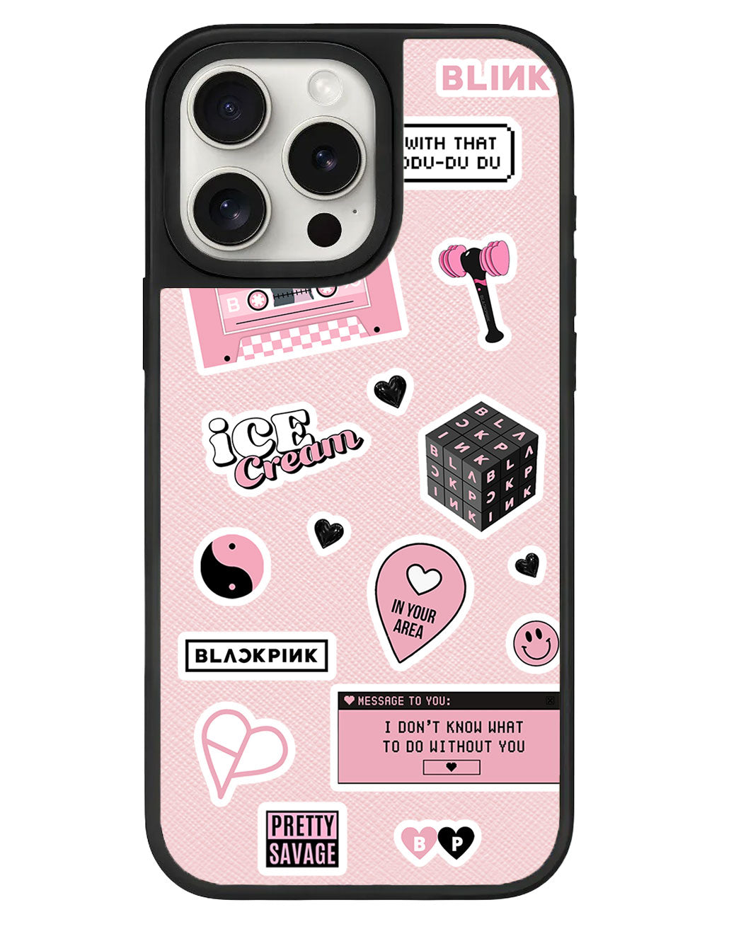 iPhone Leather Grip Case - Blackpink Sticker Pack