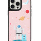 iPhone Leather Grip Case - Blue Alien