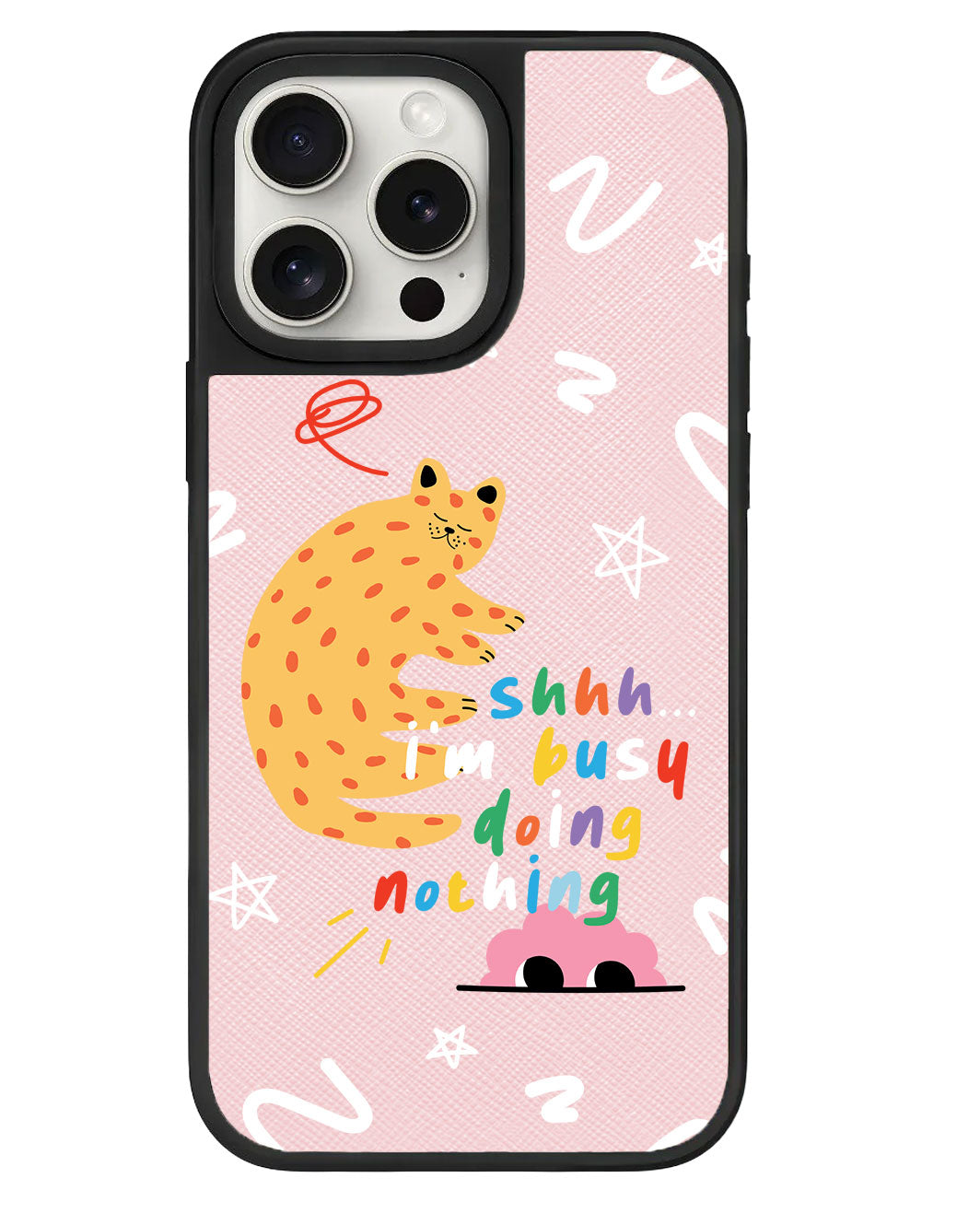 iPhone Leather Grip - Busy Doing Nothing