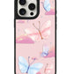 iPhone Leather Grip Case - Butterfly & Clouds