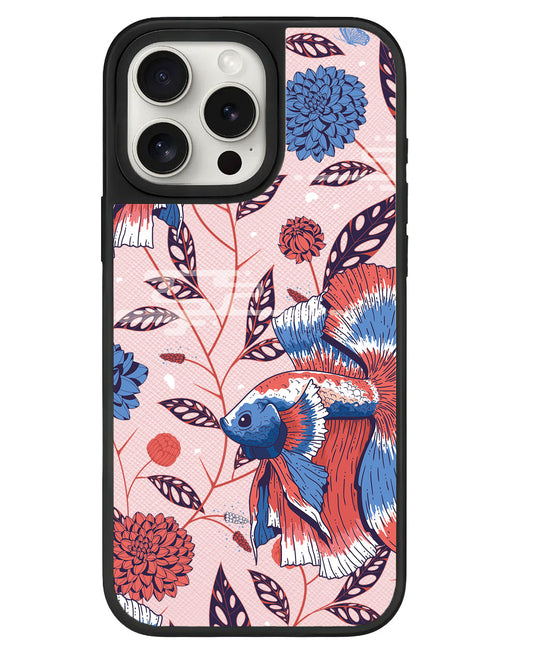 iPhone Leather Grip - Fish & Floral 2.0