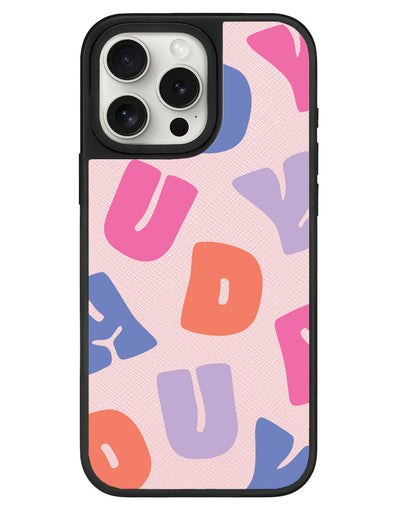 iPhone Leather Grip - Chubby Monogram