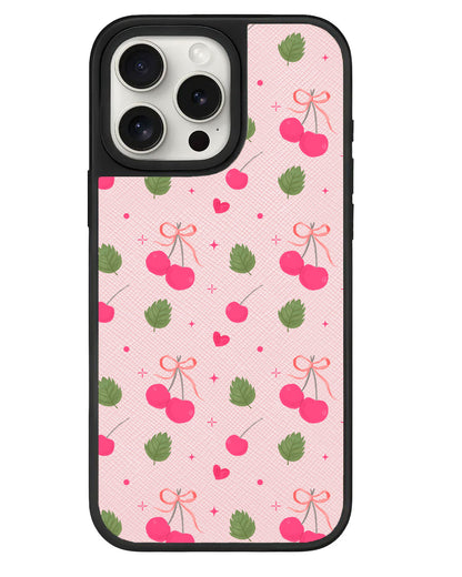 iPhone Leather Grip - Coquette Cherry