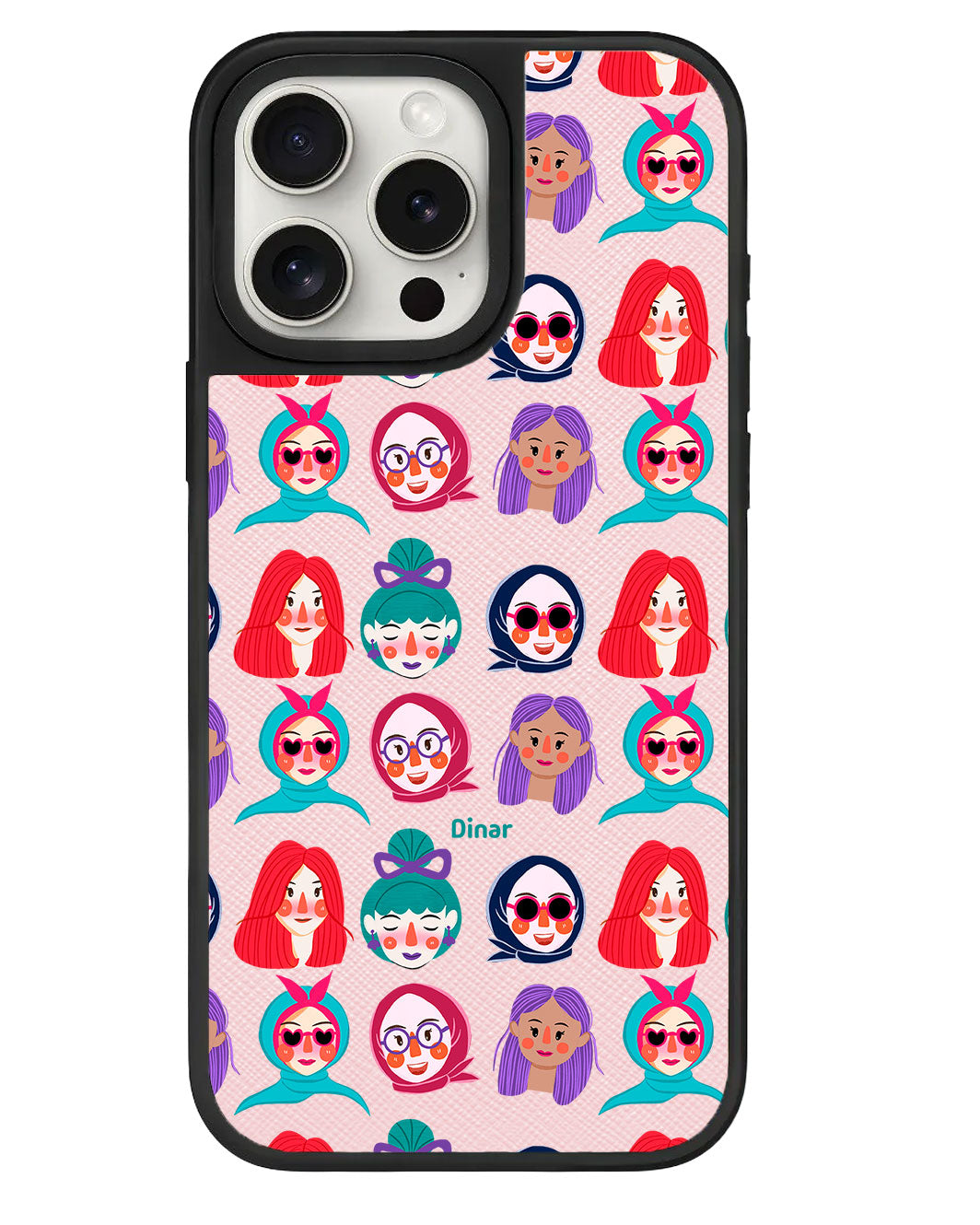 iPhone Leather Grip Case - Cute Sweety Faces