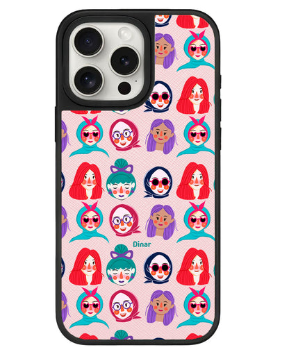 iPhone Leather Grip - Cute Sweety Faces