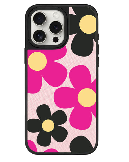 iPhone Leather Grip - Daisy Hot Pink