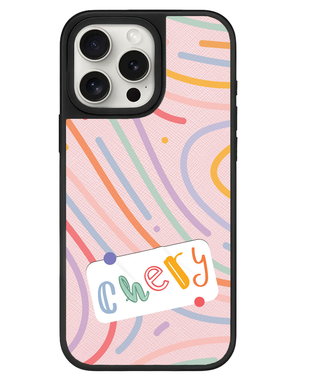 iPhone Leather Grip - Doodle Monogram 2.0