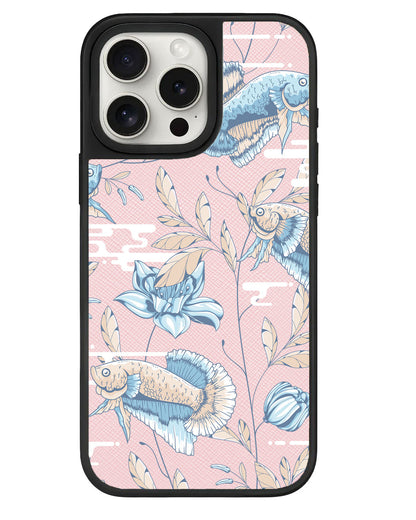 iPhone Leather Grip - Fish & Floral 4.0