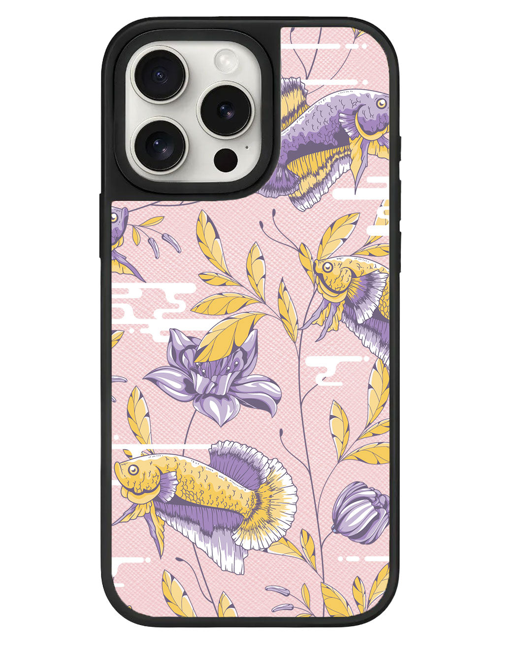 iPhone Leather Grip - Fish & Floral 5.0