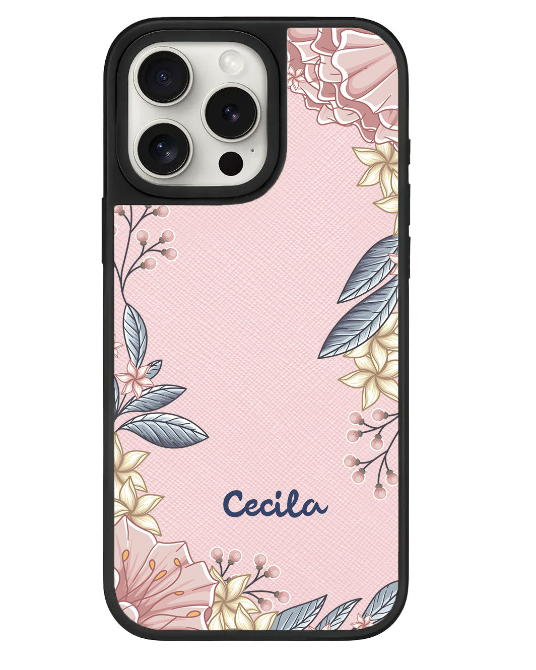 iPhone Leather Grip - Pink Florals