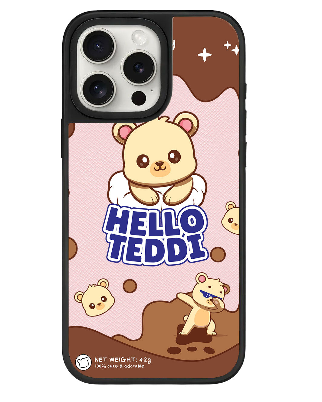 iPhone Leather Grip - Hello Teddy 1.0