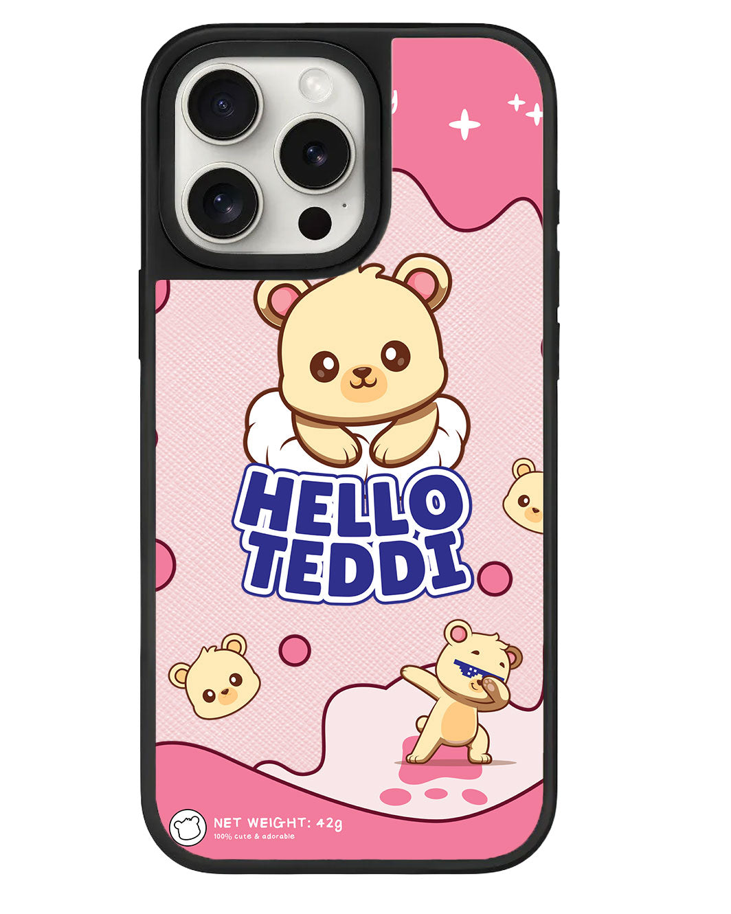 iPhone Leather Grip - Hello Teddy 2.0