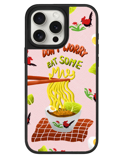 iPhone Leather Grip - Go Eat Some Mie