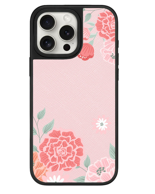 iPhone Leather Grip Case - Carnation