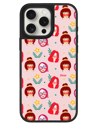 iPhone Leather Grip - Lovely Faces