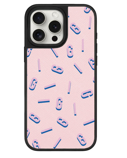 iPhone Leather Grip - CUSTOM MONOGRAM 1.0 Cotton Candy
