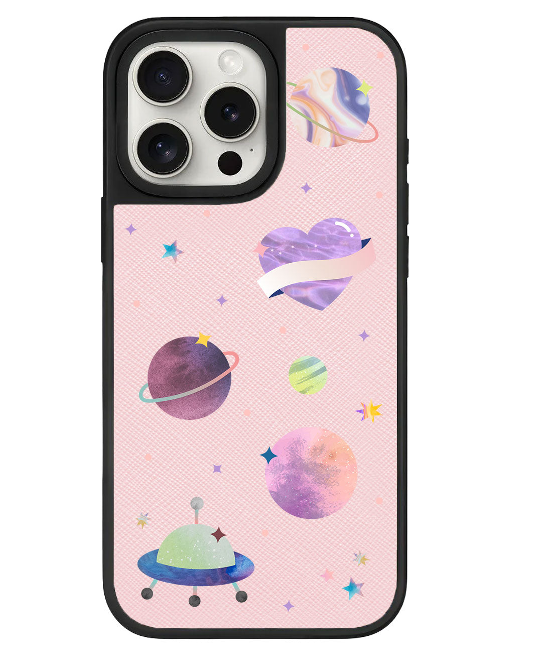 iPhone Leather Grip - Pink Planet