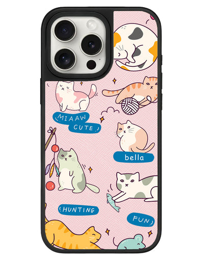 iPhone Leather Grip - Playful Cat 2.0