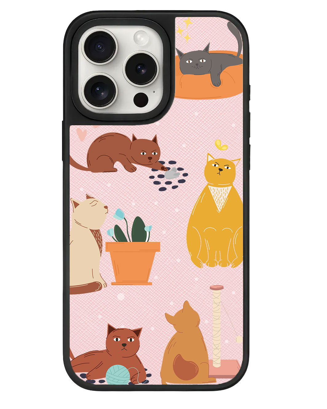 iPhone Leather Grip Case - Playful Cat 1.0