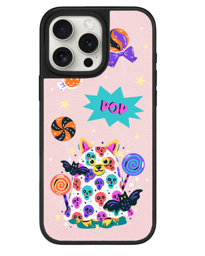 iPhone Leather Grip - Puppy Monster