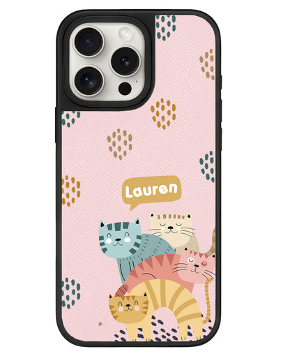 iPhone Leather Grip - Rainbow Meow 2.0