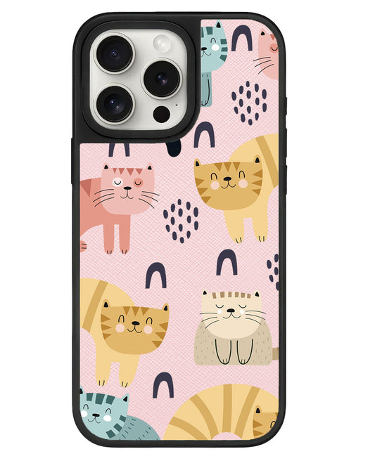 iPhone Leather Grip - Rainbow Meow 1.0