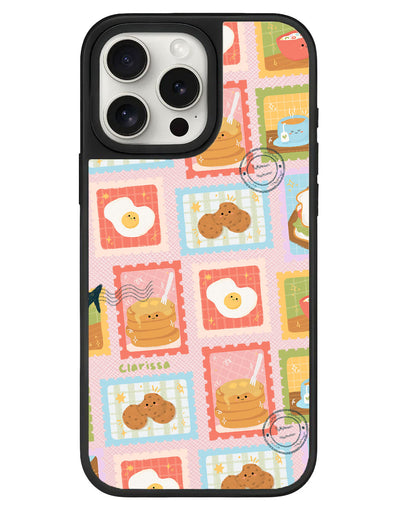 iPhone Leather Grip - Breakfast Stamps