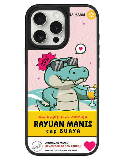 iPhone Leather Grip - Cap Buaya