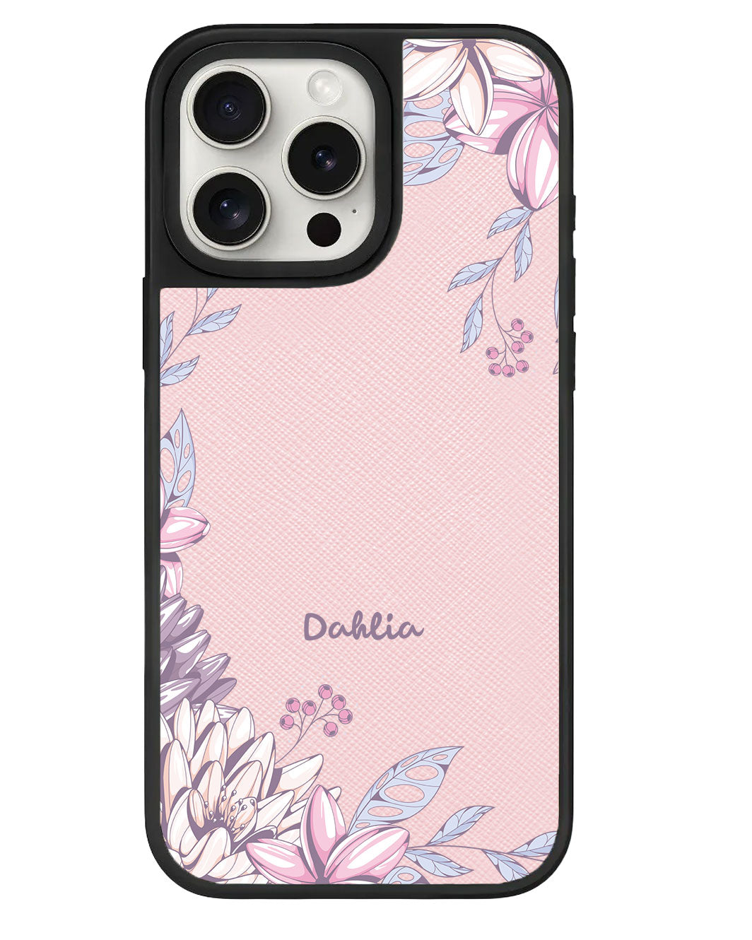 iPhone Leather Grip Case - Dahlia