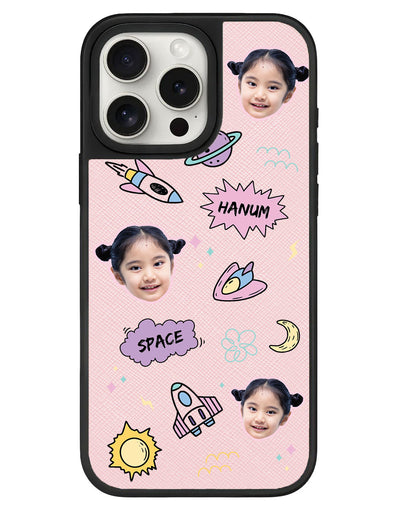 iPhone Leather Grip - Face Grid Space