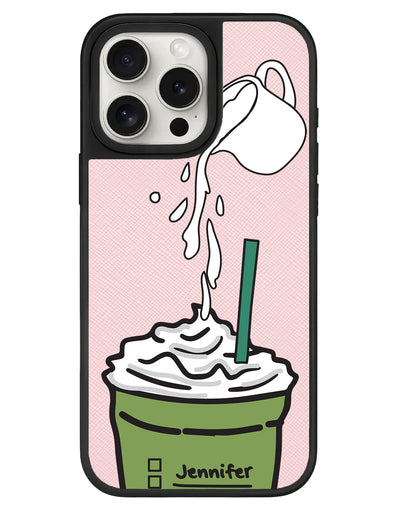 iPhone Leather Grip - Greentea Matcha Frappe