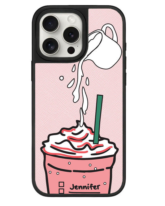 iPhone Leather Grip - Raspberry Frappe