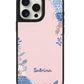 iPhone Leather Grip Case - Blue Florals