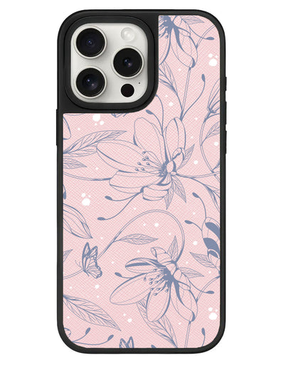 iPhone Leather Grip - Sketchy Flower & Butterfly 2.0
