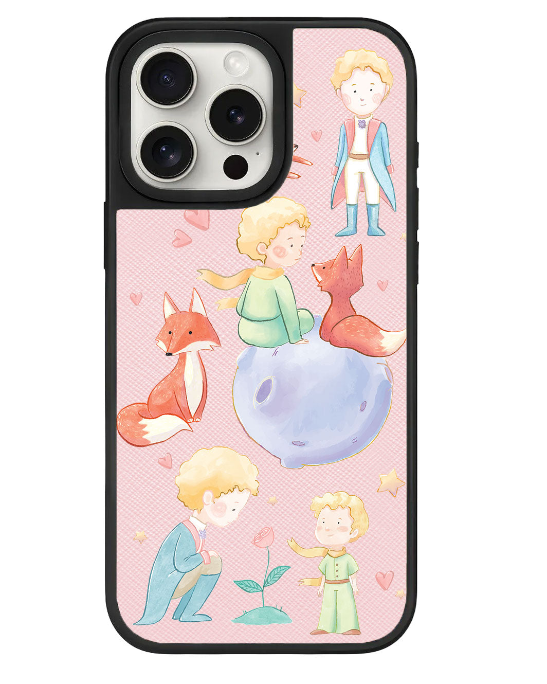 iPhone Leather Grip Case - Little Prince & Fox