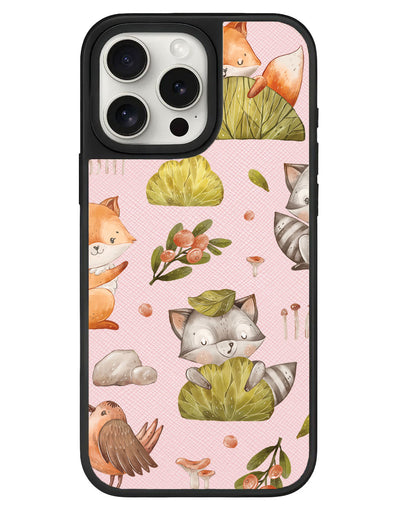 iPhone Leather Grip - Racoon & Friends