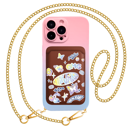iPhone Magnetic Wallet Silicone Case - New Jeans OMG 1.0