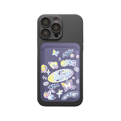 iPhone Magnetic Wallet Silicone Case - New Jeans OMG 1.0