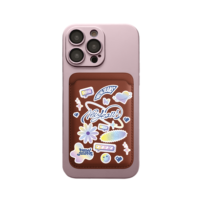iPhone Magnetic Wallet Silicone Case - New Jeans OMG 2.0