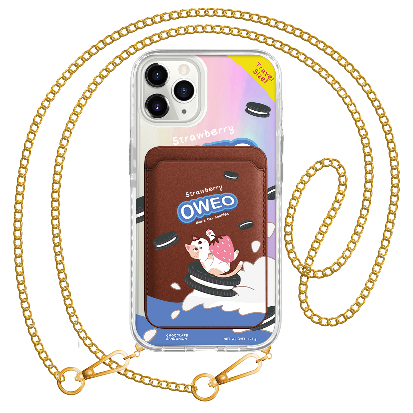 iPhone Magnetic Wallet Holo Case - Oweo Cat