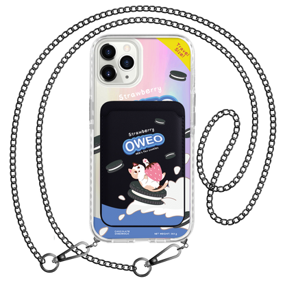 iPhone Magnetic Wallet Holo Case - Oweo Cat