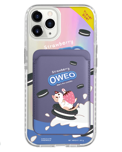 iPhone Magnetic Wallet Holo Case - Oweo Cat