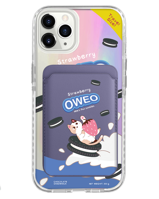 iPhone Magnetic Wallet Holo Case - Oweo Cat